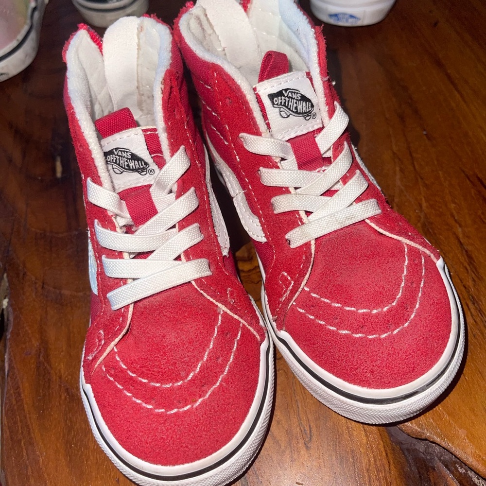 Red classic high top vans